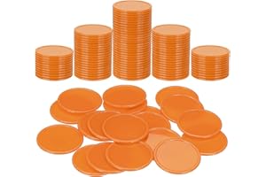 sourcing map Plastic Poker Chips, Learning Counters Counting Counters Disks Markers Opaque Game Tokens for Game Play Math Counting