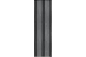 ESSECI Pannelli Decorativi Murali Acustici Fonoassorbenti in Legno, Pannelli Decorativi con Listelli in Legno per Isolamento Acustico e Riduzione del Rumore (Nero, 275cm)