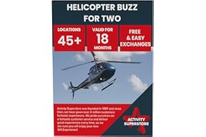 Activity Superstore Helicopter Buzz Experience for Two, Available at 40+ UK Locations Nationwide, Experience Days, Helicopter Gifts, Couples Gifts, Retirement Gifts