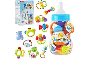 Hochet de Dentition Ensemble Bébé Jouet Shaker Grab Hochet Bébé Infantile Nouveau-Né Jouets Jouets Éducatifs Tôt pour 3 6 9 12 Mois Garçons Filles Bébé Cadeaux
