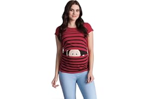M.M.C. Ropa premamá Divertida y Adorable, Camiseta con Estampado, Regalo Durante el Embarazo - Manga Corta