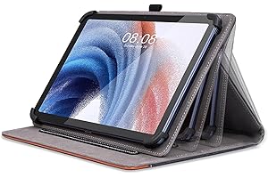 DLveer Coque Universel pour Tablette 10-11 Pouces, Coque pour Sgin/Byybuo SmartPad T10/Facetel/Doogee U10/Sebbe Tablette 10" 10.1", Housse Étui Cuir PU à Angles de Vue Multiples, Noir