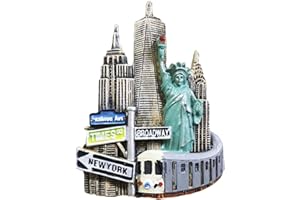 WEDAREGO Aimant de réfrigérateur 3D New York USA - Souvenirs touristiques - Décoration de maison et de cuisine - Aimant de réfrigérateur de Chine