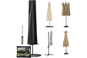 PATWING Housse Parasol Deporte, Housse de Protection en Tissu Oxford 420D, Couverture de Parasol ​Imperméable, Anti-UV