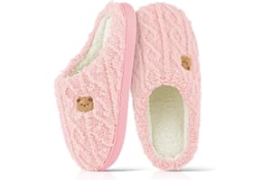 CHGANG Ladies House Slippers, Fluffy Slippers Women,Memory Foam Fluffy Fuzzy Soft Winter House Slippers Anti-Slip Mens Womens Slippers Outdoor Shoes,Plush Home Slippers For Indoor Outdoor Gifts