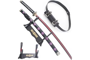 REPLIKSWORD One Piece Katana Lame en Bois Épée Zoro Shusui Décoration avec Presentoir Bois Inclus/Replik