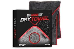 BASS MOTOR BassMotor Toalla de Secado Premium para Coche y Moto, 1200 GSM, 40x40cm Toalla de Limpieza Ultra Absorbente, Bayeta Microfibra sin Pelusas, Bayeta de Secado Coche - Mini Dry Towel