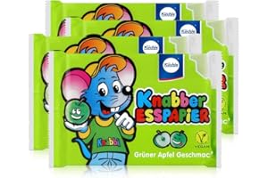 SILK ROAD Küchle Knabber Esspapier grün Grüner Apfel Geschmack 25g Essoblaten (4er Pack)