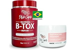 I Belli Capelli Ravenna B-tox Repair Kit, Hair B-tox Treatment & Argan Oil Mask 250g - B-tox Capilar Para el Cabello, Formaldehyde-Free- Effect Anti-Frizz, Volume Reduction- Kit (Pack of 2)