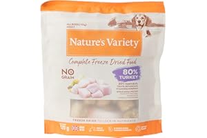 Nature's Variety - Freezed Dried - Aliment Complet lyophilisé pour Chiens Mini avec de la Dinde - 120g