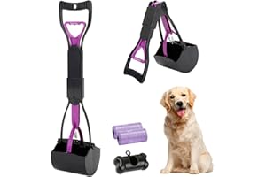 HyAdierTech Recogedor de Dientes de Mango Largo para Mascotas, Plegable, 60,96 cm, portátil, sólido dentado, para Limpieza de Arenas, Utensilios de Limpieza para Gatos y Perros al Aire Libre/Interior