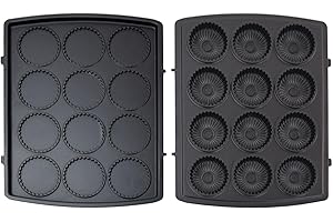 Syntrox Germany Muffin-Cupcakeplatten-fuer-ZN-2000W Antihaftbeschichtete Wechselplatten für Cupcake Maker