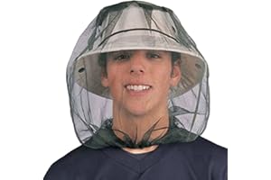 5STARWAREHOUSE Komar Middle Insect Head Mesh Hat Mesh Cover Face Cover Travel Camping Fishing BEIgE