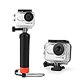 LEWOTE Waterproof Case&Floating Hand Grip Compatible with Insta360 GO 3S, Protective Underwater Dive Housing Shell with Bracket Accessories for Insta360 GO 3S