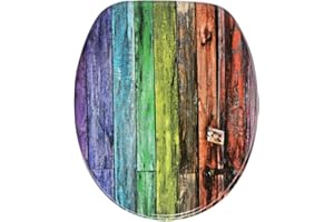 Sanilo Sedile WC, grande scelta di belli copriwater da legno robusto e di alta qualità (Arcobaleno)