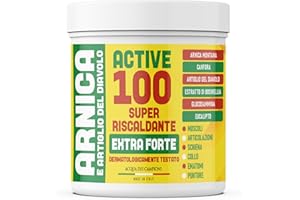 ACQUA DEI CAMPIONI Active 100 Arnica Forte e Artiglio del Diavolo Extra Forte 600ml Crema Riscaldante per Disturbi Articolari, Muscolari e Collo Made In Italy