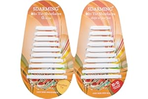 SDARMING No Tie Lacets de Chaussure pour Enfants et Adultes, Lacets Élastiques Sans Nœud en Silicone pour Chaussures de Sport, Lacets Sans Laçage Élastique Impérmeable
