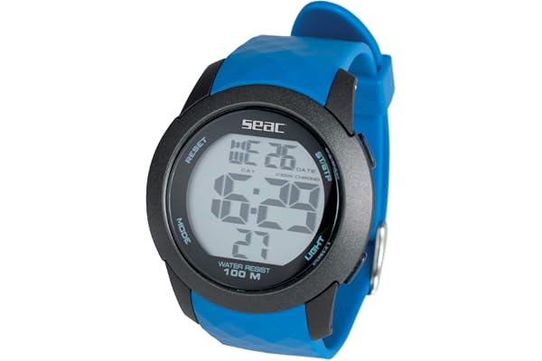SEAC Chronos Montre numérique étanche 100 m Unisexe Adulte, Mixte