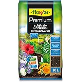 Flower - Sustrato Universal Premium 10 L | Tierra para Plantas Interior y Exterior | con Perlita y Fibra de Coco | &Oacute;ptimo Dre