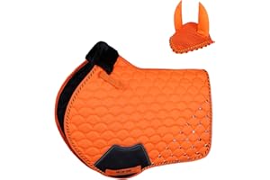GALLOP SHOP Close Contact Jewel Umbrella Style Saddle Pad / Horse Cloth (F.Orange, Cob/Pony)