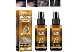 CFYYFC Biotin Haarwachstum Spray, 60ml Biotin Haarwuchs Serum, Biotin Hair Growth Spray Haarwachstum Beschleunigen und Gegen Haarausfall Haarserum Haarpflege für Dünnes Kaputtes Trockenes Haar