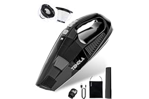 TEMOLA Handheld Vacuum Cordless, Car Vacuum Cleaner High Power Rechargeable with HEPA Filter, Small Hand Held Vacuum Car Interior Vacuum Cleaning Accessories Detailing Kit Essentials for Women Men