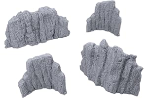 ENDERTOYS Set da parete vulcanica Rock A, 3D stampato da tavolo RPG scenario e terreno di guerra per miniature da 28 mm