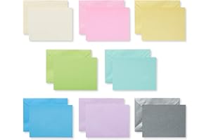 AMERICAN GREETINGS UK Greetings wielopak 100 pojedynczych paneli pustych kart dla niego/jej/przyjaciela - pastelowe wzory - idealne do rękodzieła, podziękowań i uznania nauczyciela