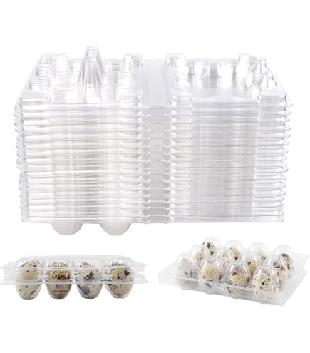 30 Scatoline Per Uova Di Quaglia In Plastica Trasparente - Griglia Da 12 Posti, Ideale Per Frigo O Picnic - Foto 5