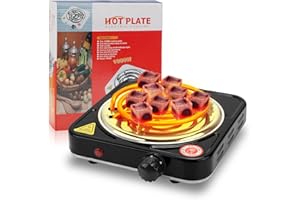 Yuragim Elektrischer Kohleanzünder Kohlebrenner Toaster Elektrisch Heizplatte Brenner Kohlegitter 1000W Mobile Herdplatte Elektro Elektrischer Kohlegrill für Kohle Kokoskohle Hause Camping Küchenherd