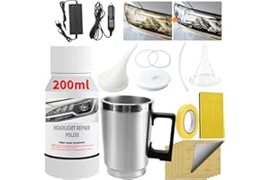 HYHJMISTY Kit di Riparazione Fari, 200ml Auto Fari Graffi Riparazione Lucidatura Strumento, Kit Rinnova Fari Auto, Kit Lucidatura Fari per Riparazione di Sfocatura/Ingiallimento/Graffi/Crepe per Auto