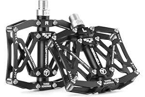 toptrek rowerowy 9/16 cala, oś CNC, aluminium, MTB, pedały z 3 uszczelnionymi łożyskami, antypoślizgowe, szeroka platforma do rowerów elektrycznych, rowerów górskich, trekkingowych, wyścigowych