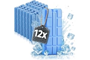 com-four® 12x Ghiaccio di Raffreddamento in Blu - Elementi di Raffreddamento per Cool Box e Cool Bag - Siberini per la Casa e il Tempo Libero
