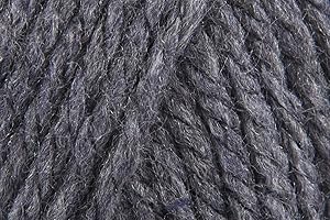 KHASO King Cole Big Value Super Chunky Crochet Yarn, 100% Acrylic Soft Knitting Wool for Blankets, Jumpers, Sweaters, Baby Garments - 100g Ball - Graphite 1545 - Single (1 Ball)