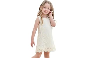 MIXIDON Vestito Bambina Elegante Fiori in Pizzo Natale Nozze Festa Damigella d'Onore 1-14 Anni
