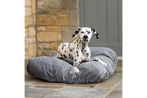 Lords & Labradors Bamboo Drying Cushion & Dog Bed Cover (L, Gun Metal) Suits Sensitive Skin | Machine Washable Dog Cushion | Made From Bamboo To Protect Against Muddy Paws | Cushion For Large Dogs