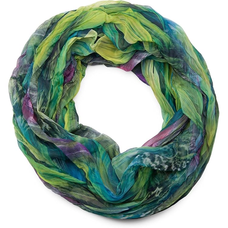 styleBREAKER Dames loopsjaal met kleurrijk aquarel kleurverlooppatroon