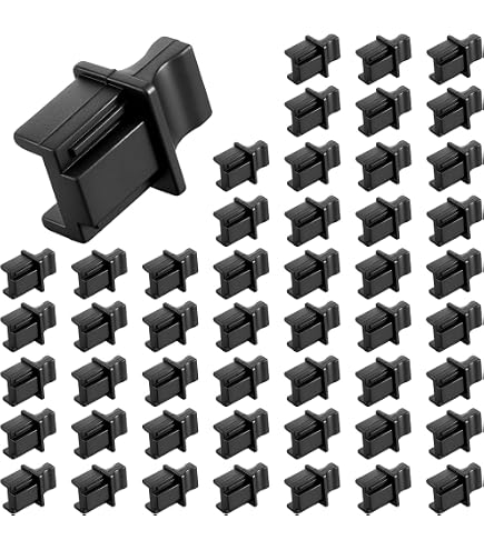 Produktbild von 20x SFP-A Anti-Staub-Stöpsel Aus Silikon – Schutz Für Datenanschlüsse, Schwarz