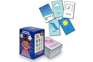 ENCOURAGING SPEECH THROUGH INTERACTIVE PLAY (E-STIP) E-STIP 165 Flash Cards for Babies Toddlers for Learning My First Word & Sentences, Preschool Speech and Language Delay Educational Learning Toy Cards to Teach Words with Images