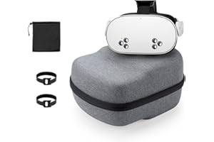YINKE Travel Case for Oculus Quest & Quest 2 & Elite Strap, Hard EVA Carrying Case Storage Box for Oculus Quest Headset and Controllers(Gray)