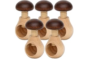 Dekohelden24 Set de 5 Cascanueces Marrones, tamaño Aprox. 10 x 6 cm