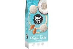Feel FIT Boules de protéines à la noix de coco aux amandes sans sucre ajouté, 63 g
