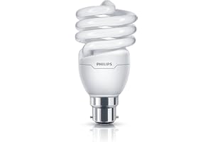 Philips Tornado Compact Fluorescent Spiral Light Bulb [B22 Bayonet Cap] 20 W (95 W Equivalent, 10000 Hours) - Warm White