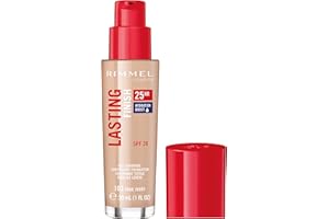 Rimmel London Lasting Finish 25 Ore, Fondotinta Coprente Liquido a Lunga Durata SPF 20, True Ivory, 30 ml