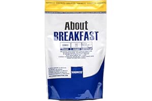 YAMAMOTO NUTRITION About Breakfast 600 gr, Integratore Alimentare a Base di Farina di Avena Integrale e Proteine da Albume d'Uovo, Adatto come Preparato per Pancakes, Gusto Biscotto
