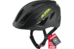 ALPINA Unisex - Dzieci, PICO FLASH Kask rowerowy, black-neon gloss, 50-55 cm