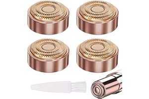 HANTOC 4 Stück Gesichtshaarentferner Ersatzköpfe Kompatible mit Finishing Touch Flawless Generación 2 Elektrorasierer für Lippen Kinn Wangen 18-karätigen vergoldeten Scherkopf