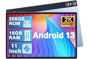 YESTEL Tablet 11 Pollici Android – 16 GB RAM + 256 GB ROM Espandibile 1TB, WiFi 5G, IPS 2000×1200, Octa-Core, 8600 mAh + Ricarica Rapida USB-C 18W, 4 Altoparlanti, GPS, 13 MP + 5 MP + 2 MP – Blu