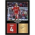 Icons Wall Art Virgil Van Dijk Signed A4 Printed Photo Picture Display Gift For Liverpool Fans Digitally Reproduced Signature Unframed