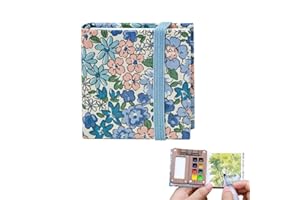 LETUXAAMZ Watercolor Notebook, Mini Cuaderno Acuarela Sketchbook, Drawing Pad with Inner Pocket, Sketchbook for Watercolor and Mixed Media (20 Pages of 300 g/m² Each)